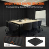 VEVOR Acoustic Foam Panels, 36 Pack 12 x 12 x 2 inches, High Density Soundproof Wall Panels,Fire-Resistant Acoustic Panels,Sound Dampening Absorbing Panels for Studio Wall and Ceiling,Black