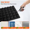 VEVOR Acoustic Foam Panels, 36 Pack 12 x 12 x 2 inches, Pyramid Soundproof Wall Panels,Fire-Resistant Acoustic Panels,Sound Dampening Absorbing Panels for Studio Wall and Ceiling,Black