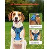 VEVOR Dog Harness for Large Dogs, No Pull Adjustable Dog Vest Pet Harness, with 5ft Leash, Handle, Metal Rings, Buckles, Reflective Stitching 600D Oxford Fabric, for Training, Walking, and Hiking