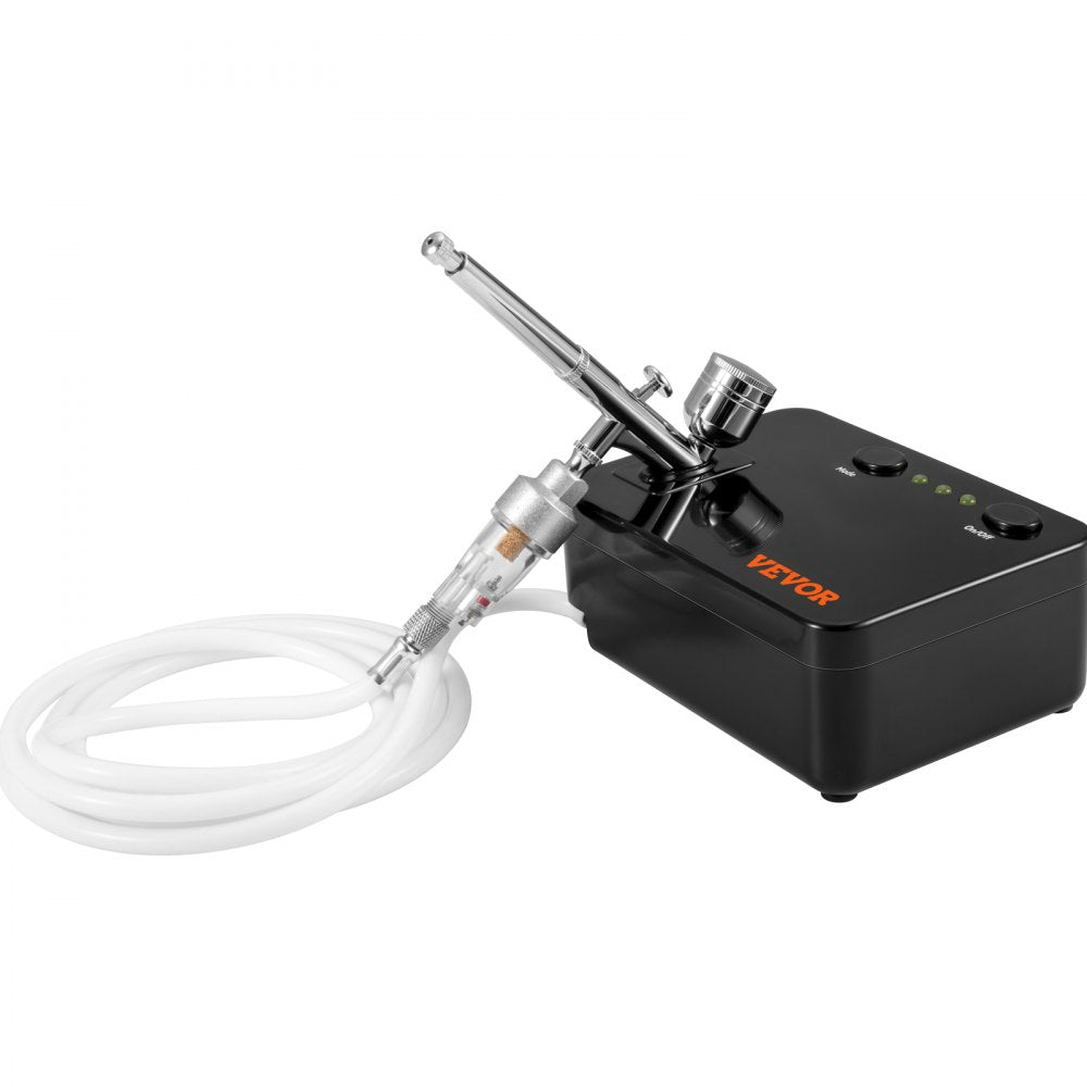 VEVOR Airbrush Kit, Portable Airbrush Set with Compressor, Airbrushing System Kit with Multi-Purpose Dual-Action Gravity Feed Airbrushes, Art Nail Cookie Tattoo Makeup