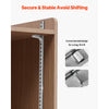 VEVOR Shelf Clips, 40 Pack, Adjustable Steel Pilaster Shelf Clips Support for Metal, Wood, Glass Shelves, Compatible with Wardrobes, Cabinets, Bookcases, Shoe Racks and Display Racks (Silver)