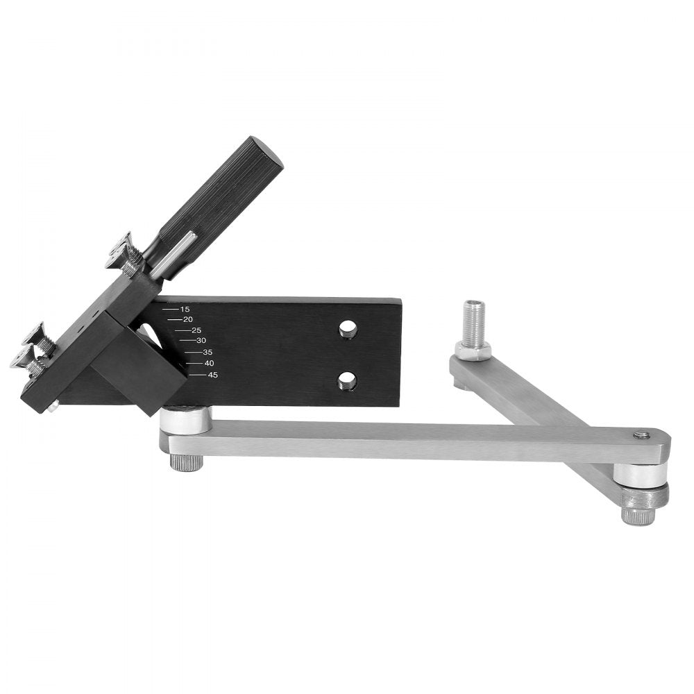 VEVOR Lawn Mower Blade Sharpener and Balancer, 15° - 45° Adjustable Lawnmower Blade Sharpening Tool with 4 Adapter Pins, Ball Bearings & 25mm Enlarged Handle, Compatible with Most Angle Grinders
