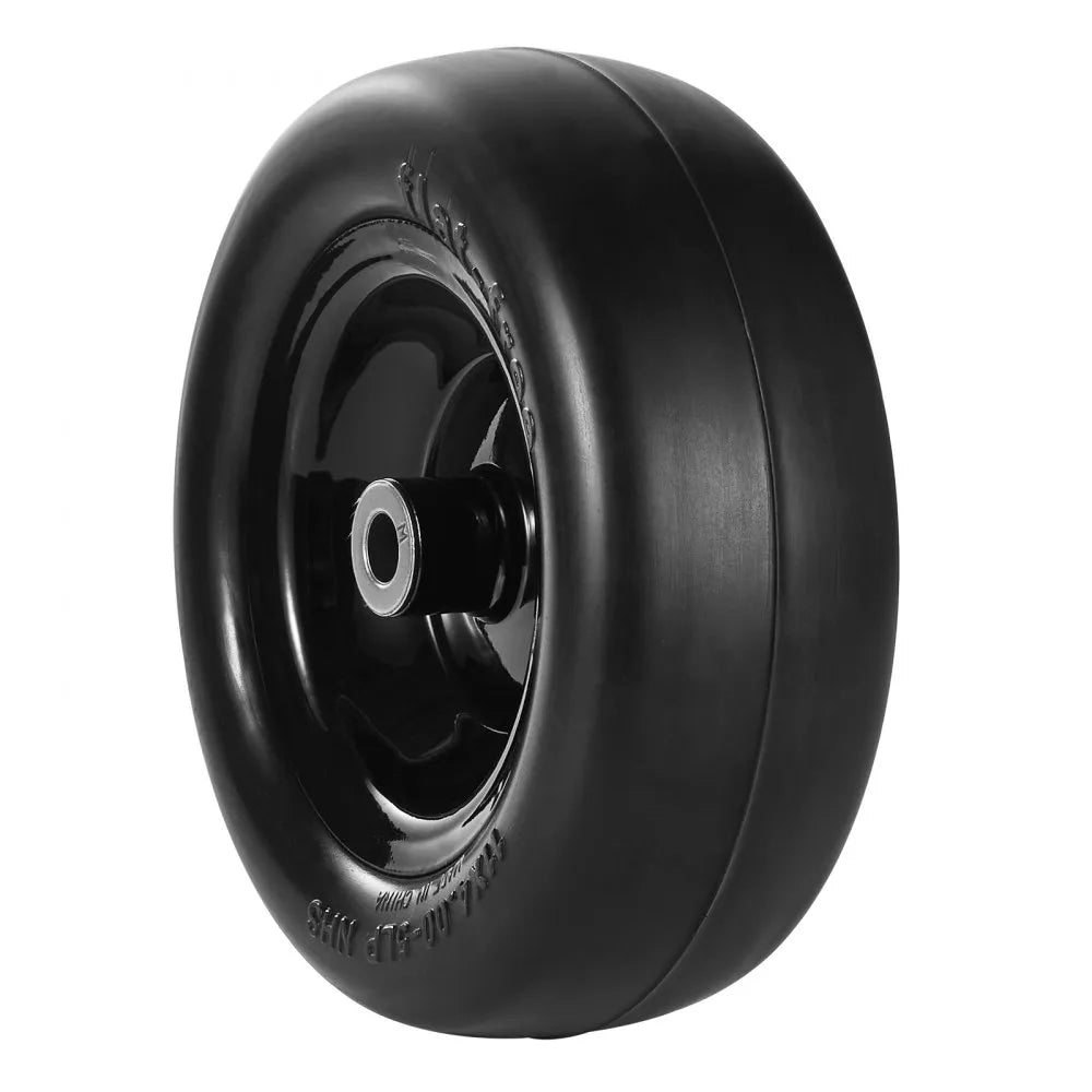 VEVOR Tubeless Mower Wheels, 11x4-5" Size, Pair of Flat-Free PU Tires on Rims, 3.4" Hub, 3/4" Bushing, Includes 20 Adapters, Suitable for Riding Mowers and Lawn Tractors