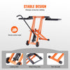 VEVOR Lawn Mower Lift with Hydraulic Jack, 500 Lbs Weight Capacity, Solid Carbon Steel Lawn Mower Lift, Adjustable Movable Lawn Lifter for Riding Tractors and Zero Turn Lawn Mowers, Orange