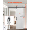 VEVOR Sliding Barn Door, 30 x 84 inch, High-Strength MDF Panel, Barn Door with Hardware Kit, Water-Proof PVC Surface, Easy to Install, H-Frame, Smoothly and Quietly Sliding for Living Room, Bathroom