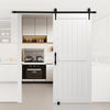 VEVOR Sliding Barn Door, 36 x 84 inch, High-Strength MDF Panel, Barn Door with Hardware Kit, Water-Proof PVC Surface, Easy to Install, H-Frame, Smoothly and Quietly Sliding for Living Room, Bathroom