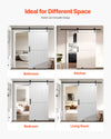 Ideal for different spaces graphic showing bathroom, kitchen, bedroom, and living room use