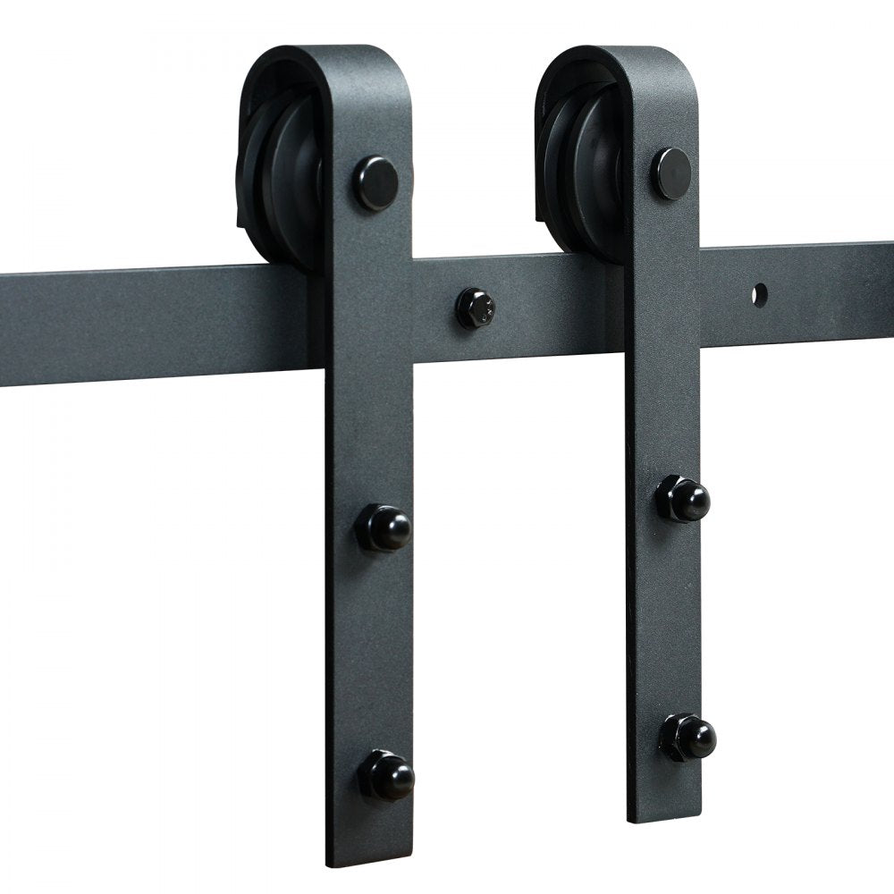 VEVOR 10FT Sliding Barn Door Hardware Kit, 330LBS Loading Heavy Duty Barn Door Track Kit for Single Door, Fit 4.6-5.2FT Wide and 1.3"-1.8" Thick Door Panel, with Smooth & Silent Pulley (J Shape)