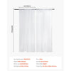 VEVOR Sheer Curtains, 84 inches Long, 2 Panels Set Sheer White Curtains, Each 42" W x 84" L, Dual Rod Pocket Installation, 100% Polyester Window Drapes for Bedroom, Living Room, Balcony, Yard