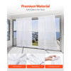 VEVOR Sheer Curtains, 84 inches Long, 2 Panels Set Sheer White Curtains, Each 52" W x 84" L, Dual Rod Pocket Installation, 100% Polyester Window Drapes for Bedroom, Living Room, Balcony, Yard