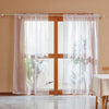 VEVOR Sheer Curtains, 84 inches Long, 2 Panels Set Sheer White Curtains, Each 52" W x 84" L, Dual Rod Pocket Installation, 100% Polyester Window Drapes for Bedroom, Living Room, Balcony, Yard