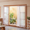 VEVOR Sheer Curtains, 84 inches Long, 2 Panels Set Sheer White Curtains, Each 52" W x 84" L, Dual Rod Pocket Installation, 100% Polyester Window Drapes for Bedroom, Living Room, Balcony, Yard