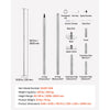 VEVOR Professional Dance Pole, Static/Spinning Dancing Poles, 82-118 in, Fixed-Mount Exercise Dancing Pole for Fitness, Adjustable Height, 45 mm Heavy-Duty Steel Build, 440 lb Capacity, Silver