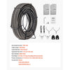 VEVOR Drain Cleaning Cable 75 Feet x 1/2 Inch Solid Core Cable Sewer Cable Drain Auger Cable Cleaner Snake Clog Pipe Drain Cleaning Cable Sewer Drain Auger Snake Pipe