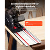 VEVOR Track Saw Guide Rail, 110-Inch Cutting Range, Kit Includes 4 x 27.5 in Aluminum Extruded Guide Rails and 3 Connectors, Compatible with Makita, Festool & WEN Track Saws, for Woodworking Projects