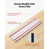 VEVOR Track Saw Guide Rail, 110-Inch Cutting Range, Kit Includes 4 x 27.5 in Aluminum Extruded Guide Rails and 3 Connectors, Compatible with Makita, Festool & WEN Track Saws, for Woodworking Projects