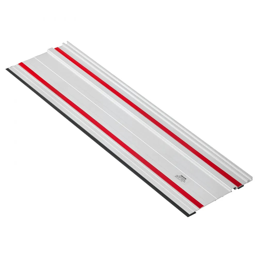 VEVOR Track Saw Guide Rail, 110-Inch Cutting Range, Kit Includes 4 x 27.5 in Aluminum Extruded Guide Rails and 3 Connectors, Compatible with Makita, Festool & WEN Track Saws, for Woodworking Projects