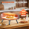 VEVOR 12" Electric Pizza Oven Countertop, Stainless Steel Pizza Maker Machine with Pizza Stone and Spatula, Heats up to 850°F, Multipurpose Indoor & Outdoor Pizza Cooker for Restaurant Home Camping