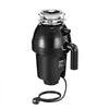 VEVOR Garbage Disposal, 1.25HP 3360RPM Continuous Feed Food Waste Disposer, 3-Bolt Mount Food Waste Grinding System with Sound Reduction, Power Cord & Splash Guard for Kitchen Sinks