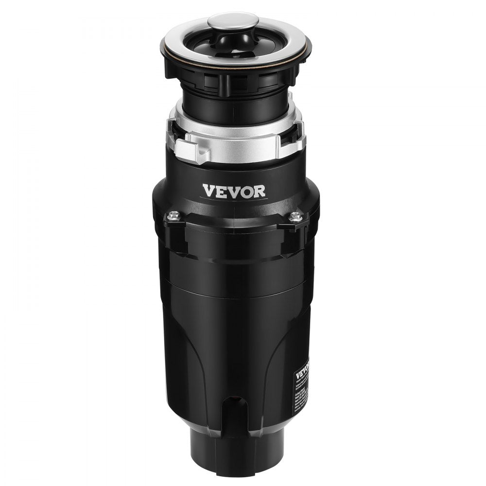 VEVOR Garbage Disposal, 1/2HP 3450RPM Continuous Feed Food Waste Disposer, EZ Connect Food Waste Grinding System with Power Cord & Splash Guard for Kitchen Sinks