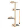VEVOR 4 Tiers Tall Cat Tree, Cat Wall Furniture Set with 4 Jumping Boards, Wall-Mounted Cat Floating Shelf up to 40 lbs, 12 mm Pine Wood Cat Perch for Sleeping, Playing, and Climbing