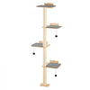 VEVOR 4 Tiers Cat Tree, Cat Wall Furniture Set with 4 Jumping Boards, Wall-Mounted Cat Floating Shelf up to 40 lbs, 12 mm Pine Wood Cat Perch for Sleeping, Playing, and Climbing