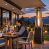 VEVOR 48000BTU Propane Patio Heater for Outdoor Use Portable with Wheels, for Party, Backyard, Home Garden, and Deck, Tip-Over Auto Shutoff, Stainless Steel Burner, Heats Up to 269 sq. ft., Bronze
