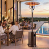 VEVOR 50000BTU Propane Patio Heater for Outdoor Use Portable with Wheels, for Party, Backyard, Home Garden, and Deck, Tip-Over Auto Shutoff, Stainless Steel Burner, Heats Up to 269 sq. ft., Bronze