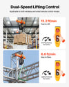 Dual-speed lifting control (fast 13.2 ft/min, slow 6.6 ft/min)