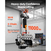 VEVOR 11000 lbs Electric Chain Hoist 30 ft Lift Three-Phase Overhead Crane, Double G100 Chain with 328 ft Wireless & 27 ft Wired Remote Control, 208-240V/440-480V, for Factories, Warehouses, Garages