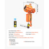 VEVOR electric chain hoist dimensions and specs overview graphic
