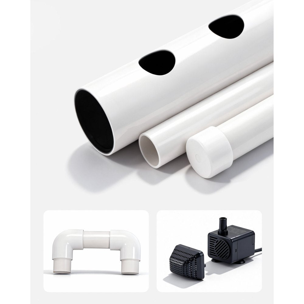 VEVOR Hydroponics Growing System Kit, 1-Tier 36 Sites UPVC Pipe Hydroponic Grow Kit with Timed Irrigation, Sun & Light Blocking Pipes, Indoor Home Garden Vegetable Planting Grow Kits for Fruit Herb