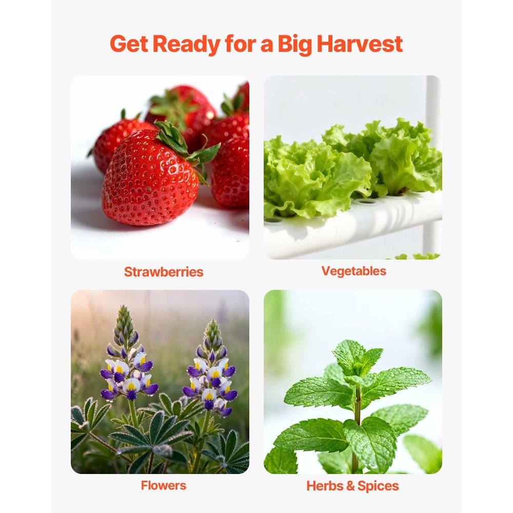 VEVOR Hydroponics Growing System Kit, 3-Tier 90 Sites UPVC Pipe Hydroponic Grow Kit with Timed Irrigation, Sun & Light Blocking Pipes, Indoor Home Garden Vegetable Planting Grow Kits for Fruit Herb