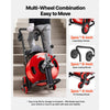 VEVOR Drain Cleaner Machine 100 FT x 3/4 Inch, Auto Feed Sewer Snake Auger, Portable Drain Cleaning Machine with Multi-Wheel Combination, 6 Cutters & Air-Activated Foot Switch for 4" to 8" Pipes