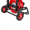 VEVOR Drain Cleaner Machine 100 FT x 1/2 Inch, Auto Feed Sewer Snake Auger, Portable Drain Cleaning Machine with Climbing Wheels, Adjustable Drum, 8 Cutters & Foot Switch for 2" to 6" Pipes