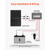 VEVOR 2PCS 400W Bifacial Solar Panels, 16BB N-Type Monocrystalline PV Module 24% Efficiency, IP65 Waterproof Solar Panel with MC4 Output & Aluminum Frame for Car Boat RV Flat Rooftop Off-Grid