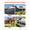 VEVOR 2PCS 400W Bifacial Solar Panels, 16BB N-Type Monocrystalline PV Module 24% Efficiency, IP65 Waterproof Solar Panel with MC4 Output & Aluminum Frame for Car Boat RV Flat Rooftop Off-Grid