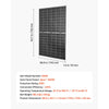 VEVOR 2PCS 400W Bifacial Solar Panels, 16BB N-Type Monocrystalline PV Module 24% Efficiency, IP65 Waterproof Solar Panel with MC4 Output & Aluminum Frame for Car Boat RV Flat Rooftop Off-Grid