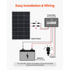VEVOR 4PCS 100W Monocrystalline Solar Panels, 23% High-Efficiency Mono PV Module with Stable MC4 Output & Aluminum Frame, IP65 Waterproof Solar Panel for Car Boat RV Flat Rooftop Off-Grid Applications