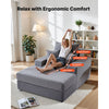 Relax with ergonomic comfort lifestyle image (grey chaise lounge)