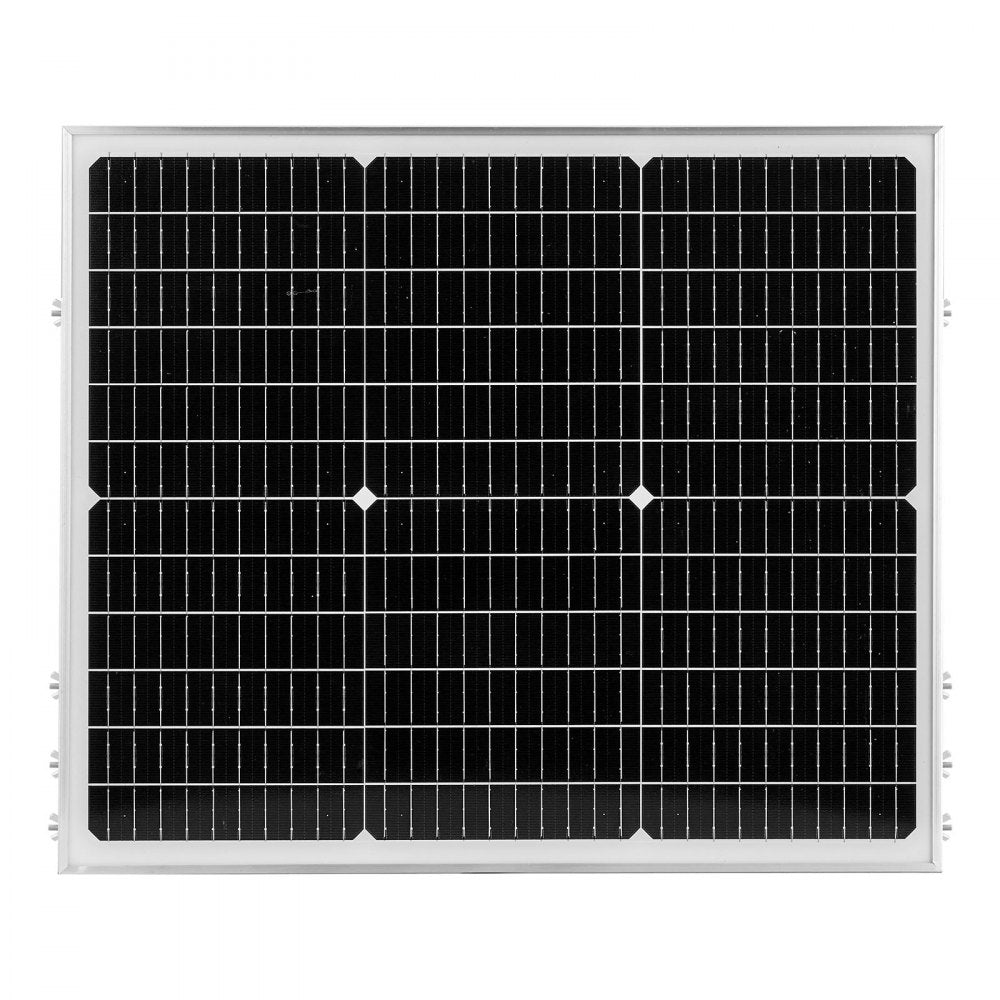 VEVOR 50W 12V Solar Battery Trickle Charger Maintainer, Mono Solar Panel Battery Charger with Upgraded MPPT Controller & Adjustable Mount Bracket, IP65 Waterproof for Car Boat RV Trailer House Roof