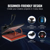 VEVOR Heat Press Machine 16 x 20 Inch High Pressure T-shirt Press Black, for T-Shirts, Fast Heating, Precise Control, Digital Industrial Sublimation Printer for Heat Transfer Vinyl, Easy to Use