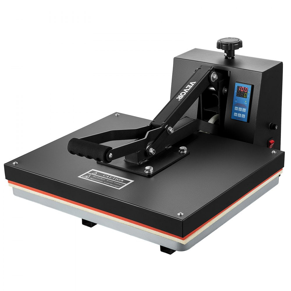VEVOR Heat Press Machine 16 x 20 Inch High Pressure T-shirt Press Black, for T-Shirts, Fast Heating, Precise Control, Digital Industrial Sublimation Printer for Heat Transfer Vinyl, Easy to Use