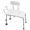 VEVOR Tub Transfer Bench for Bathtub, 400 lbs Capacity Heavy Duty Shower Chair with Arm, Backrest and Curtain Slot, Height Adjustable Shower Bench Bath Seat for Adults, Seniors, Elderly and Disabled