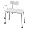 VEVOR Tub Transfer Bench for Bathtub, 400 lbs Capacity Heavy Duty Shower Chair with Arm, Backrest and Curtain Slot, Height Adjustable Shower Bench Bath Seat for Adults, Seniors, Elderly and Disabled