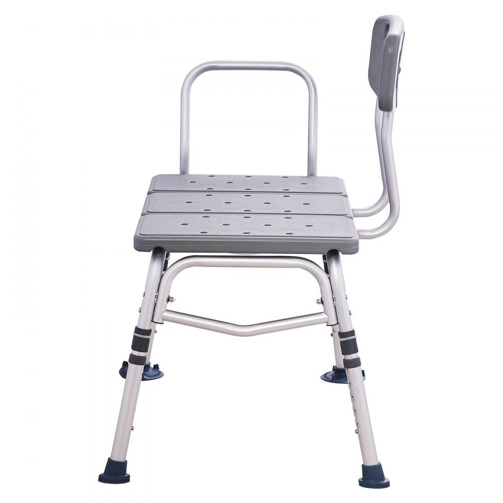 VEVOR Tub Transfer Bench for Bathtub, Adjustable Shower Seats for Adults, Lightweight Shower Bench for Elderly and Disabled, Non-Slip Bath Seats with Armrest and Reversible Backrest, 400lbs Capacity