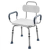 VEVOR Swivel Shower Chair with Arms and Back, 400 lbs Heavy Duty Bench Seat for Inside Shower Stall and Bathtub, Height Adjustable Bathroom Bath Tub Seat for Adults, Seniors, Elderly and Disabled