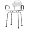 VEVOR Swivel Shower Chair with Arms and Back, 400 lbs Heavy Duty Bench Seat for Inside Shower Stall and Bathtub, Height Adjustable Bathroom Bath Tub Seat for Adults, Seniors, Elderly and Disabled