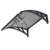VEVOR Awnings for Door Entrance, 24 x 24 in, Exterior Front Door Window Awnings with Drainage & ABS Bracket, Rain Snow Sun Protection, Overhang Polycarbonate Door Canopy for Porch Patio, Smoky Gray