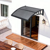 VEVOR Awnings for Door Entrance, 30 x 39 in, Exterior Front Door Window Awnings with Drainage & ABS Bracket, Rain Snow Sun Protection, Overhang Polycarbonate Door Canopy for Porch Patio, Smoky Gray